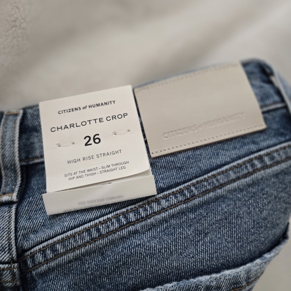 Citizens of Humanity Charlotte Crop Blue Denim Jeans - Picture 4 of 5